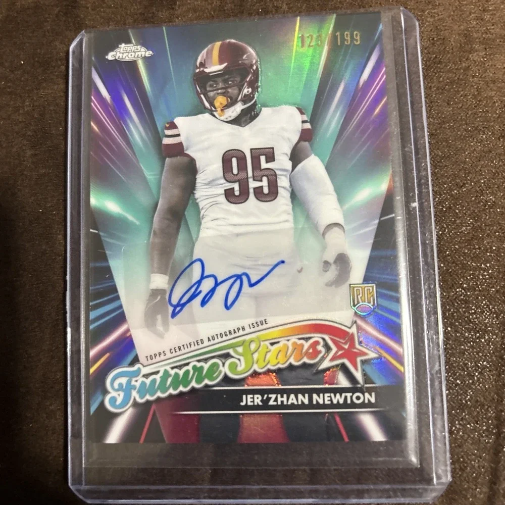 Jer'zhan Newton Topps Chrome 2024 Future Stars Autograph /199‎ WAS Commanders